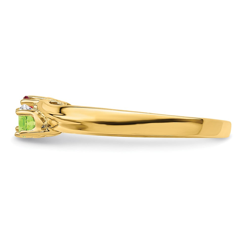 14k Synthetic Family Jewelry Ring