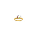 14k Polished 3-Stone Mothers Ring Mounting