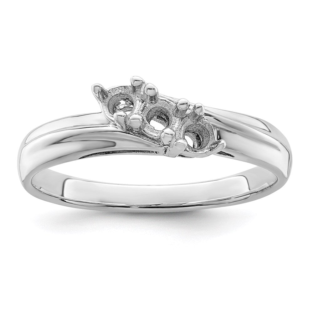 14k White Gold Synthetic Family jewelry ring