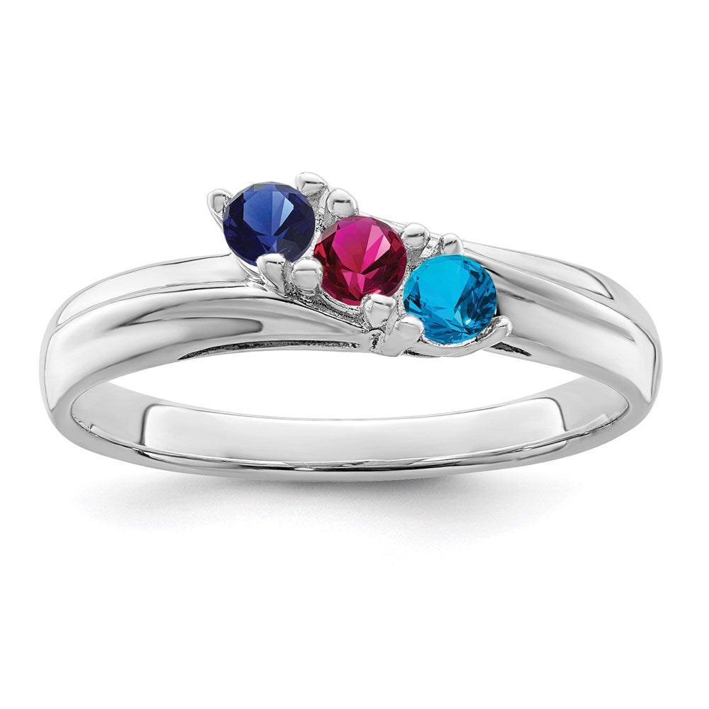 Sterling Silver Rhodium-plated Family Jewelry Mounting