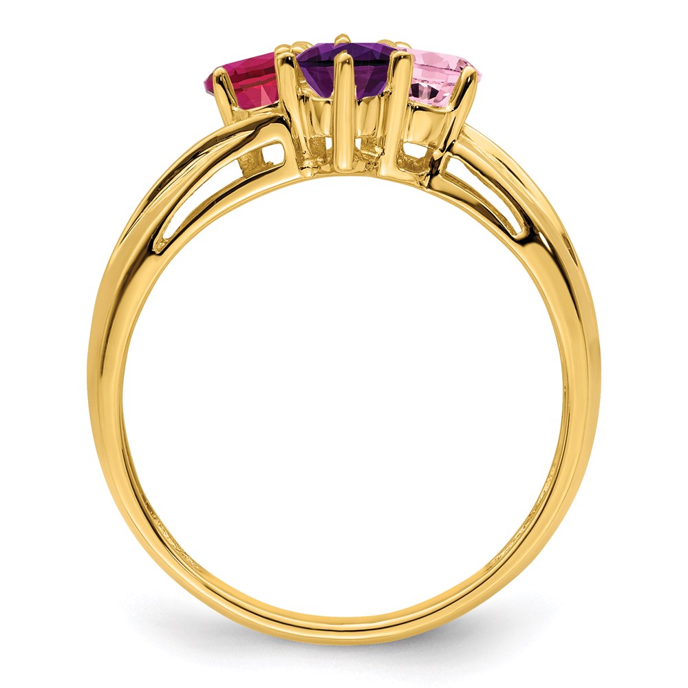 14k Synthetic Family Jewelry Ring