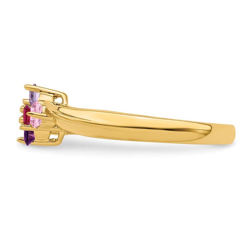14k Synthetic Family Jewelry Ring