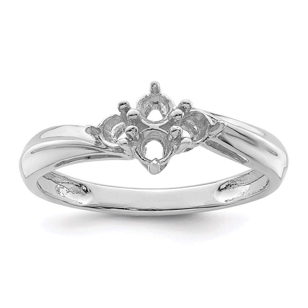 14k White Gold 3mm Synthetic Family Jewelry Ring