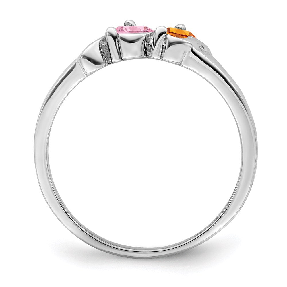 Sterling Silver Rhodium-plated Family Jewelry Mounting