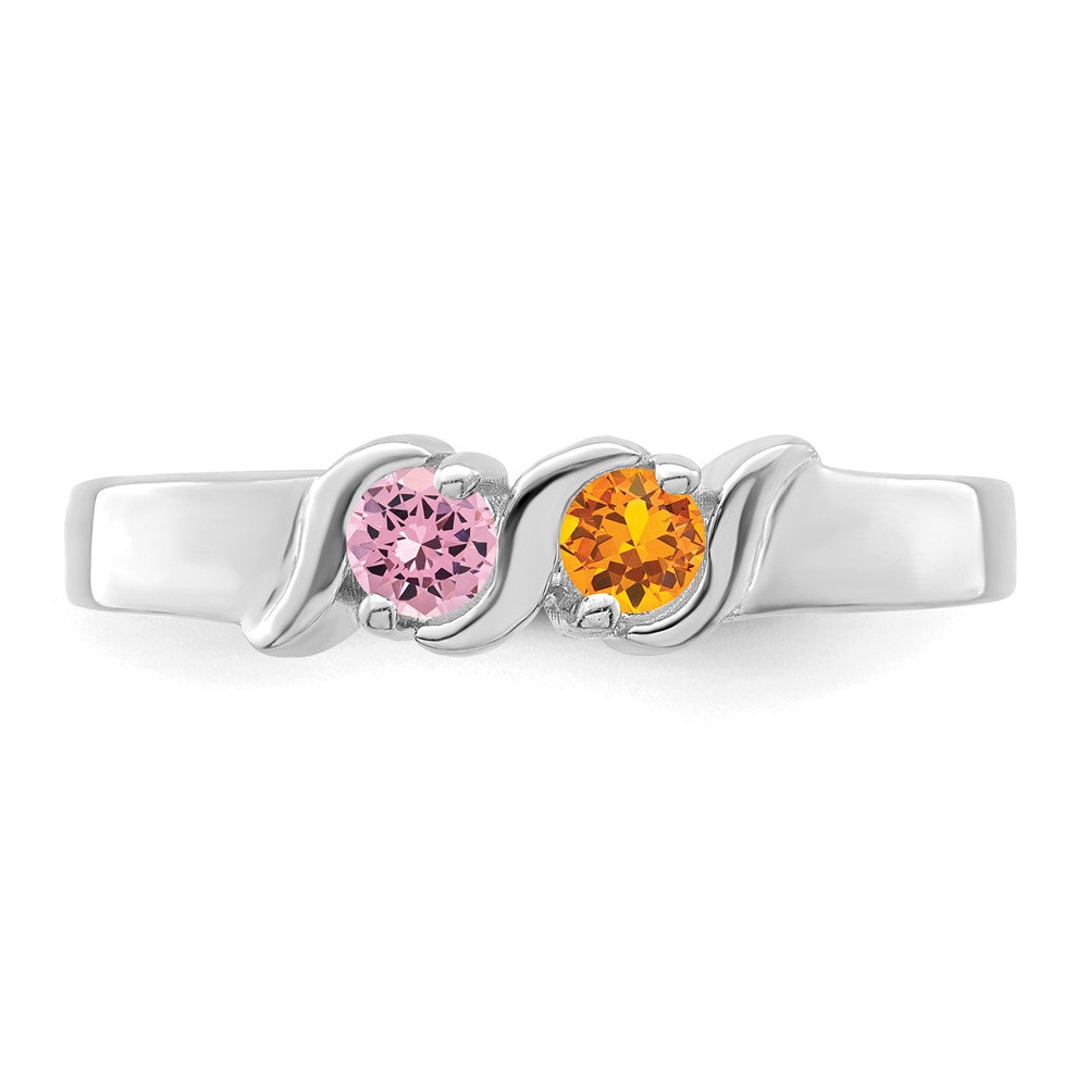 Sterling Silver Rhodium-plated Family Jewelry Mounting