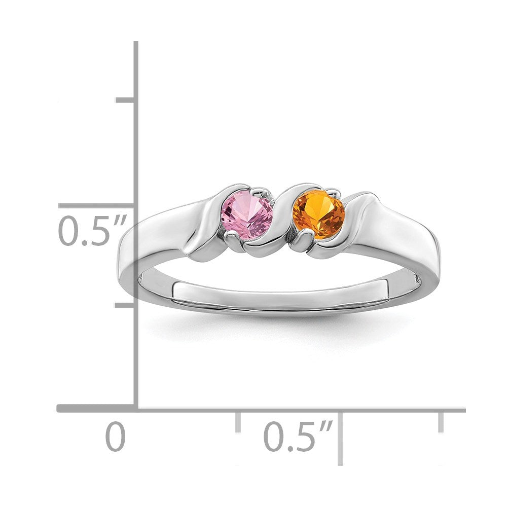 Sterling Silver Rhodium-plated Family Jewelry Mounting