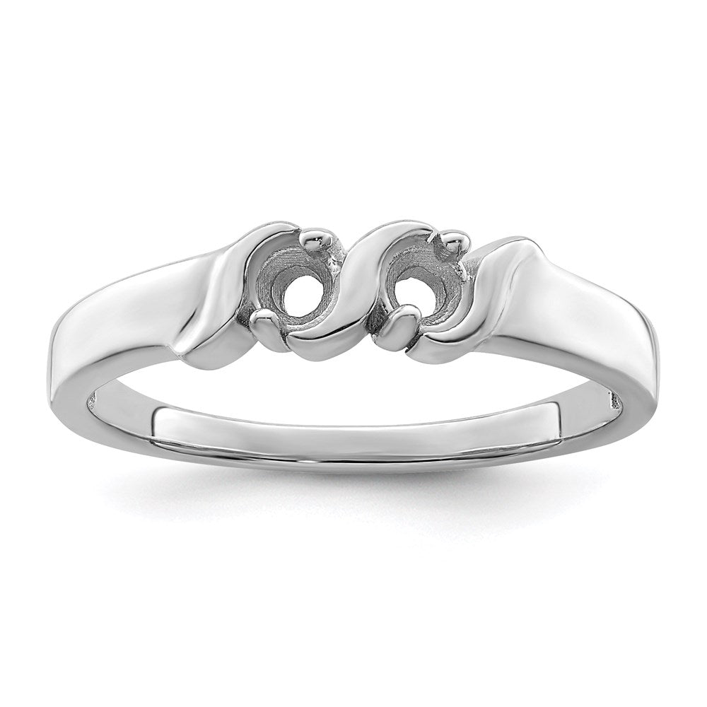 Sterling Silver Rhodium-plated Family Jewelry Mounting