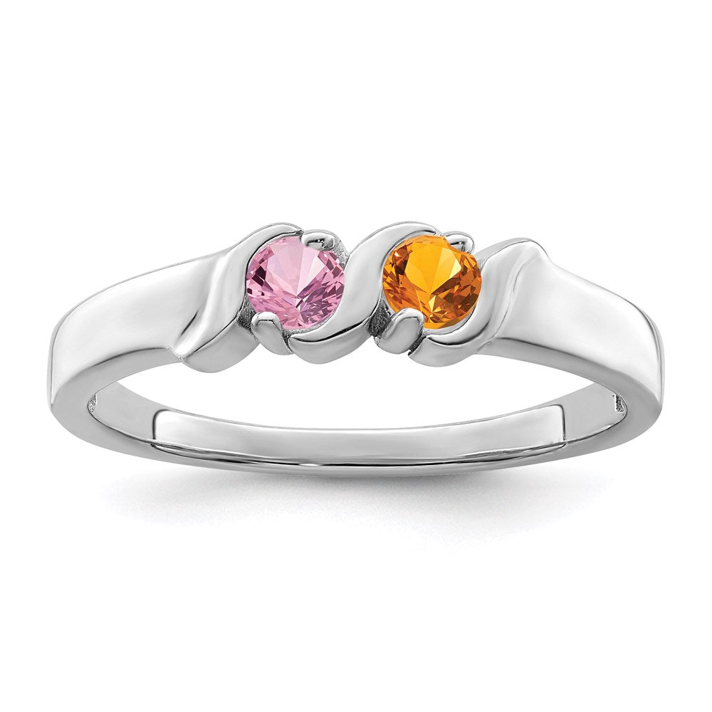 Sterling Silver Rhodium-plated Family Jewelry Mounting