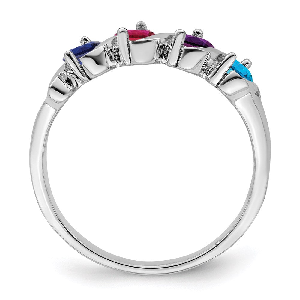 Sterling Silver Rhodium-plated Family Jewelry Mounting