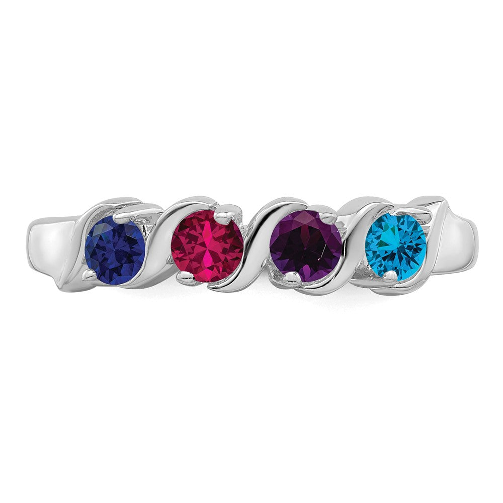 Sterling Silver Rhodium-plated Family Jewelry Mounting
