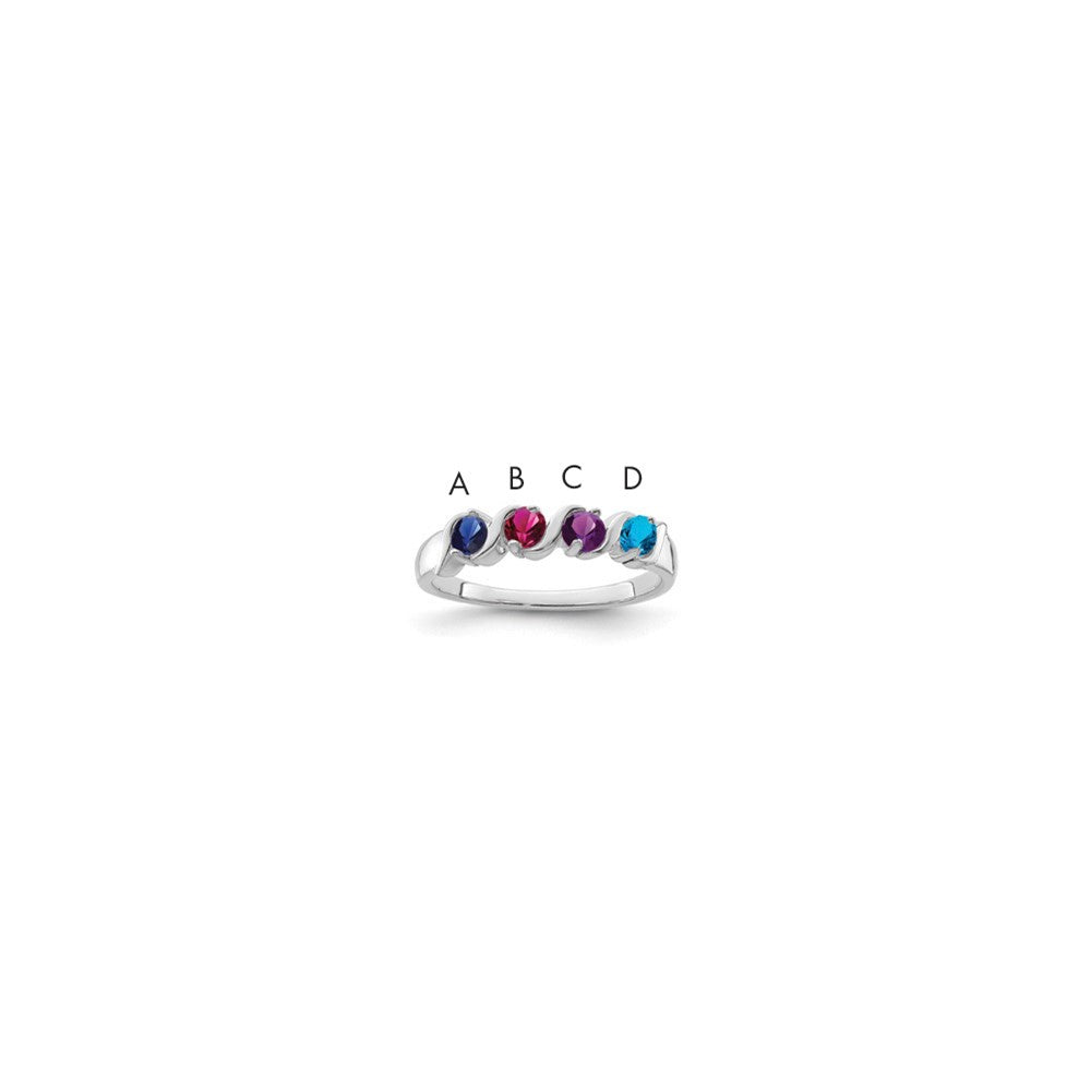 Sterling Silver Rhodium-plated Family Jewelry Mounting