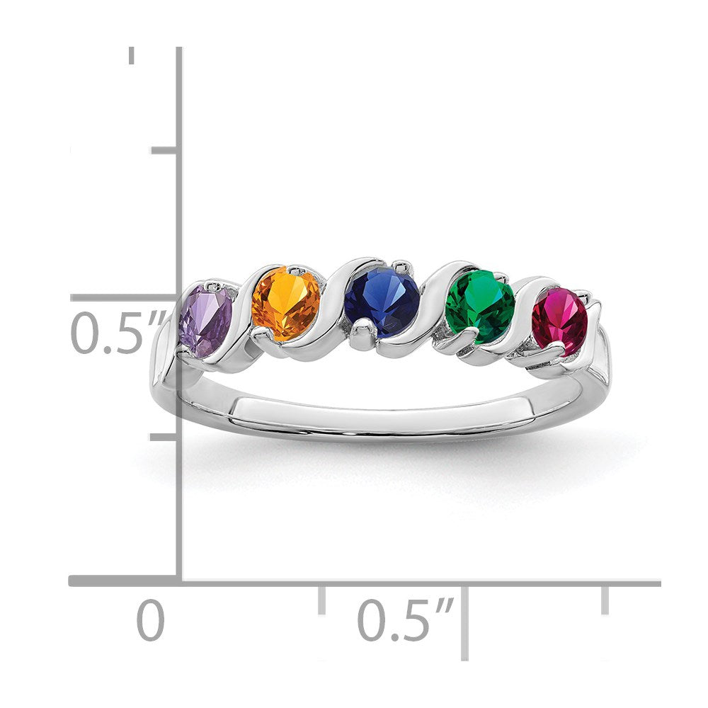Sterling Silver Rhodium-plated Family Jewelry Mounting