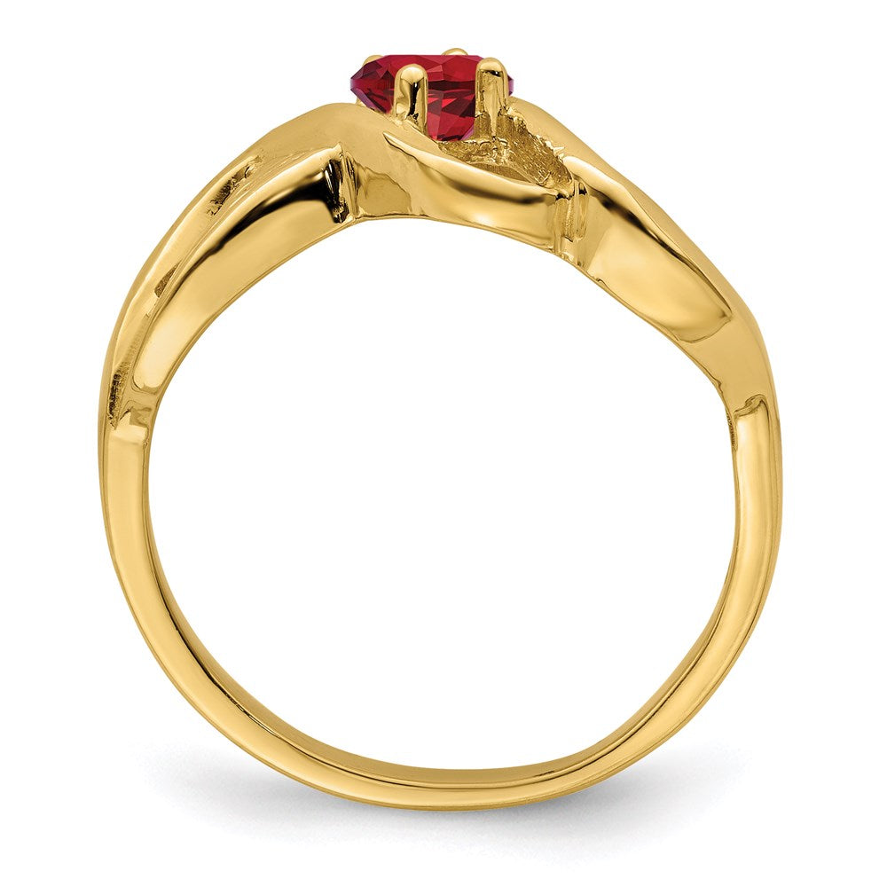14k Synthetic 1 stone Family Jewelry Ring