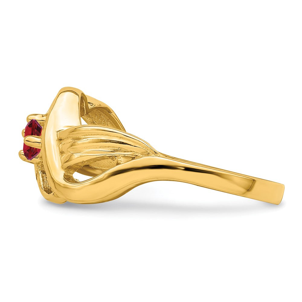 14k Synthetic 1 stone Family Jewelry Ring