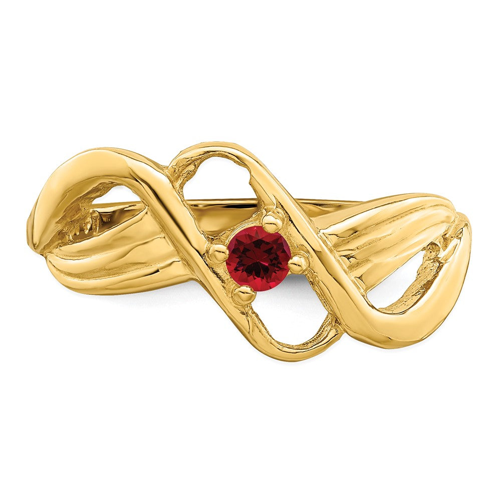 14k Synthetic 1 stone Family Jewelry Ring