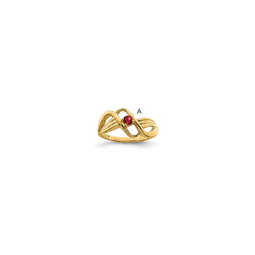 14k Genuine 1 Stone Mother's Ring