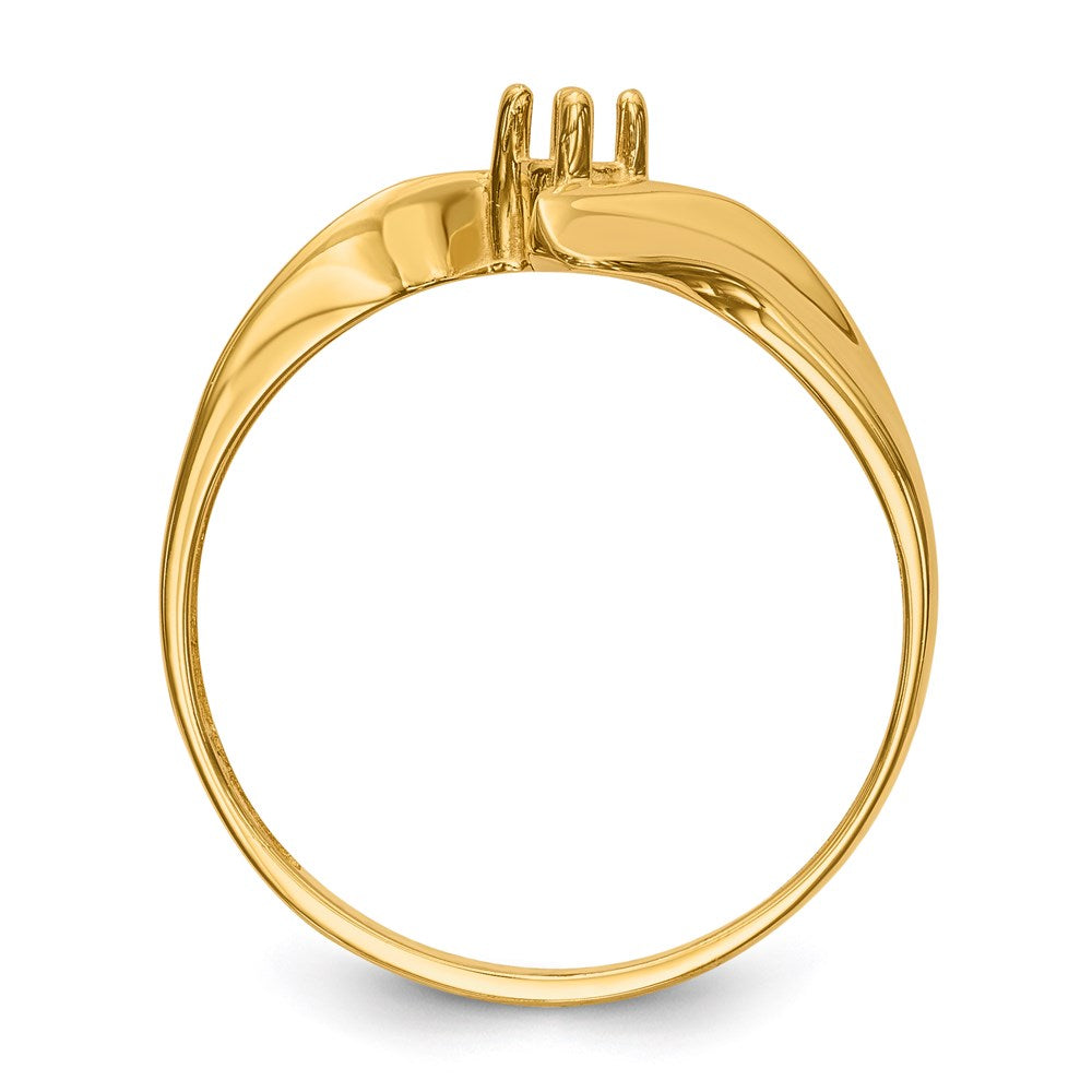 14k Polished 1-Stone Mothers Ring Mounting