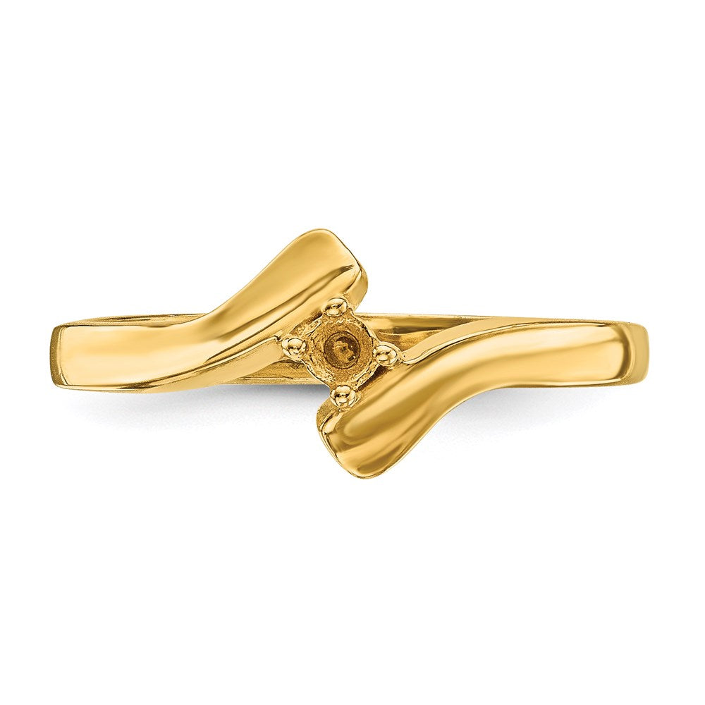14k Polished 1-Stone Mothers Ring Mounting