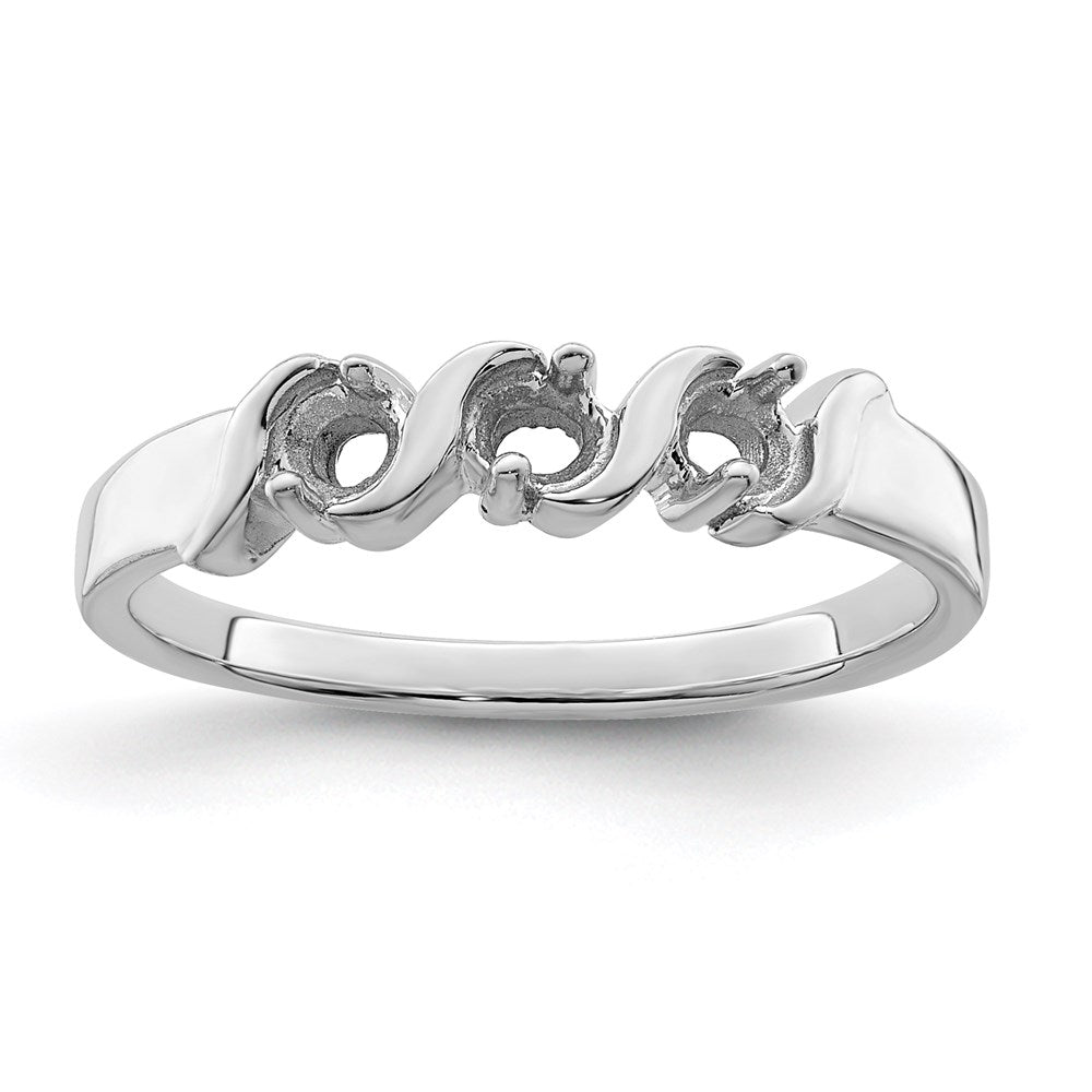 Sterling Silver Rhodium-plated Family Jewelry Mounting