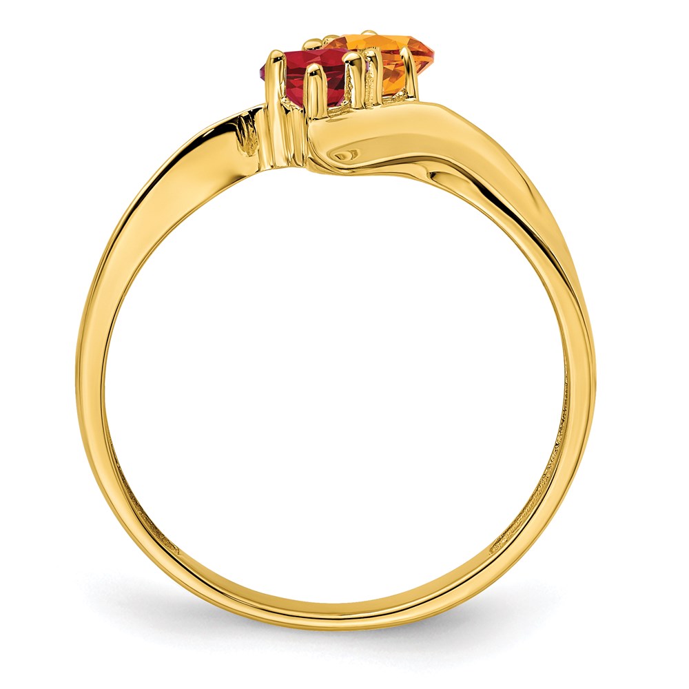 14k Synthetic Family Jewelry Ring