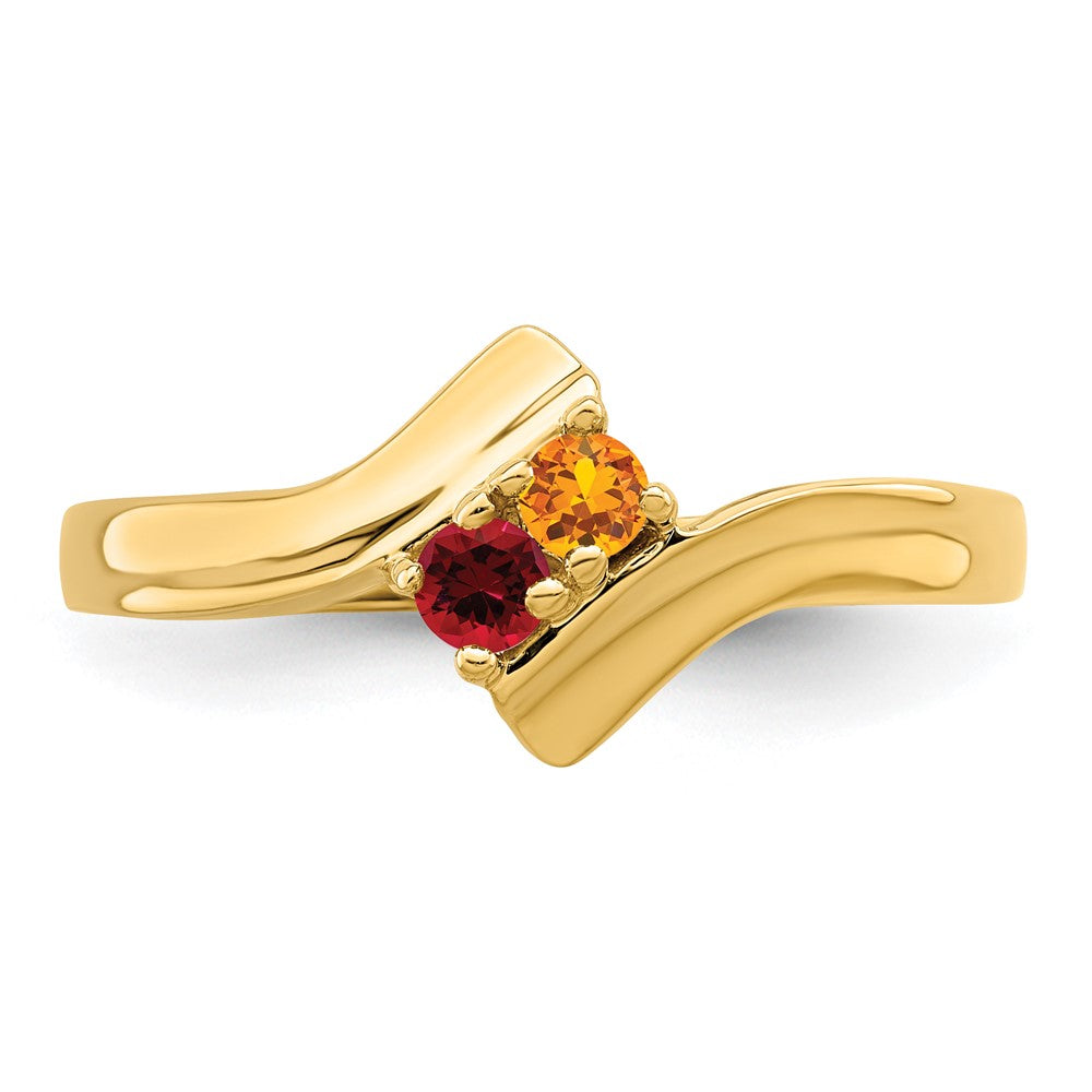 14k Synthetic Family Jewelry Ring