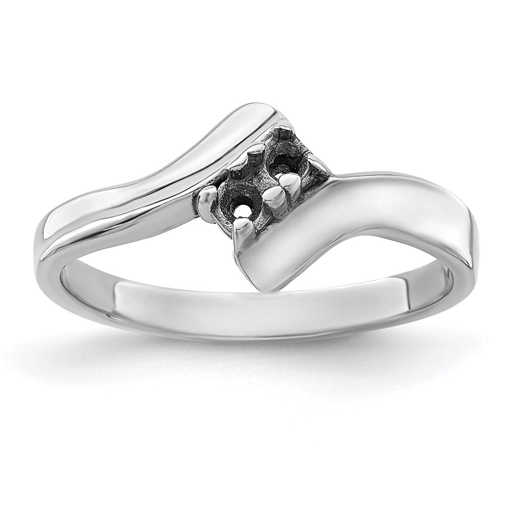 14k White Gold Synthetic Family Jewelry Ring