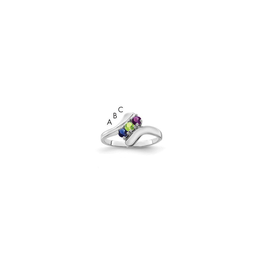 Sterling Silver Rhodium-plated Family Jewelry Mounting