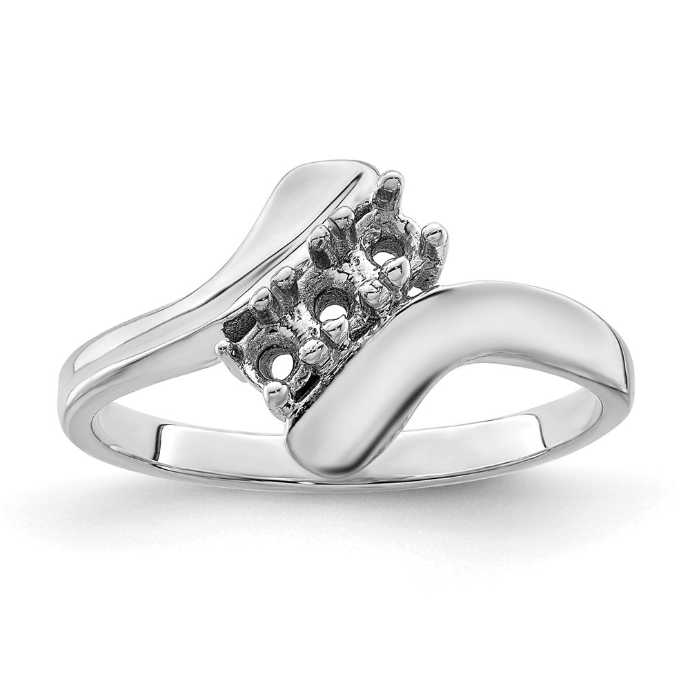 Sterling Silver Rhodium-plated Family Jewelry Mounting