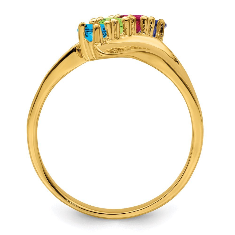14k Synthetic Family Jewelry Ring