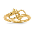 14k Polished 1-Stone Mothers Ring Mounting