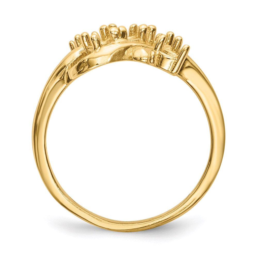 14k Polished 5-Stone Mothers Ring Mounting