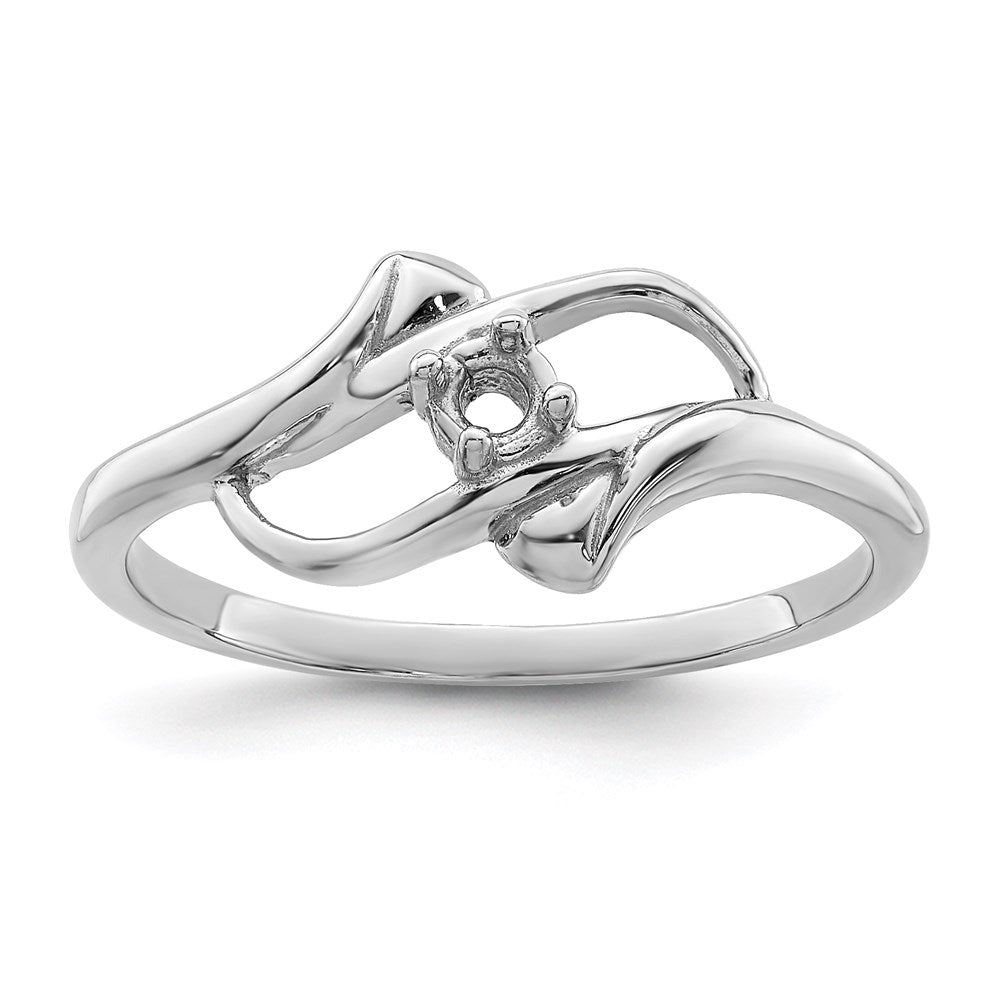 Sterling Silver Rhodium-plated Genuine Stone Family Jewelry Ring