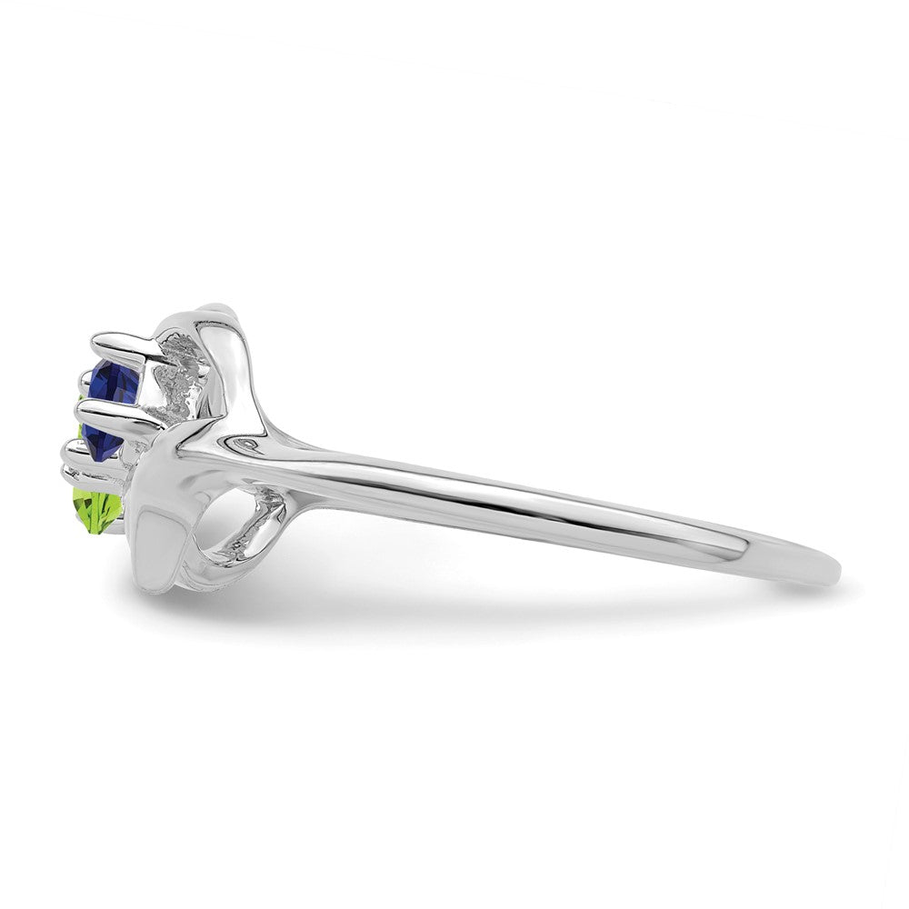 14k White Gold Family Jewelry Ring
