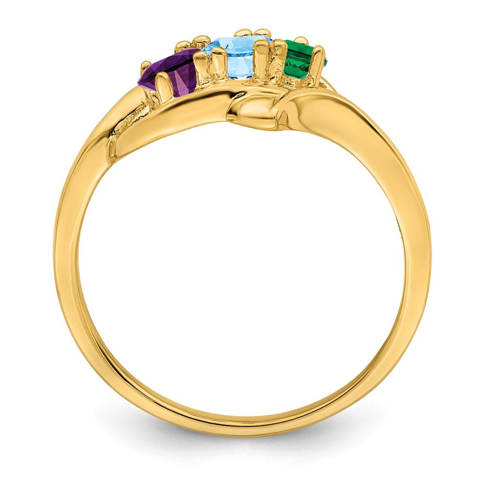 14k Synthetic Family Jewelry Ring