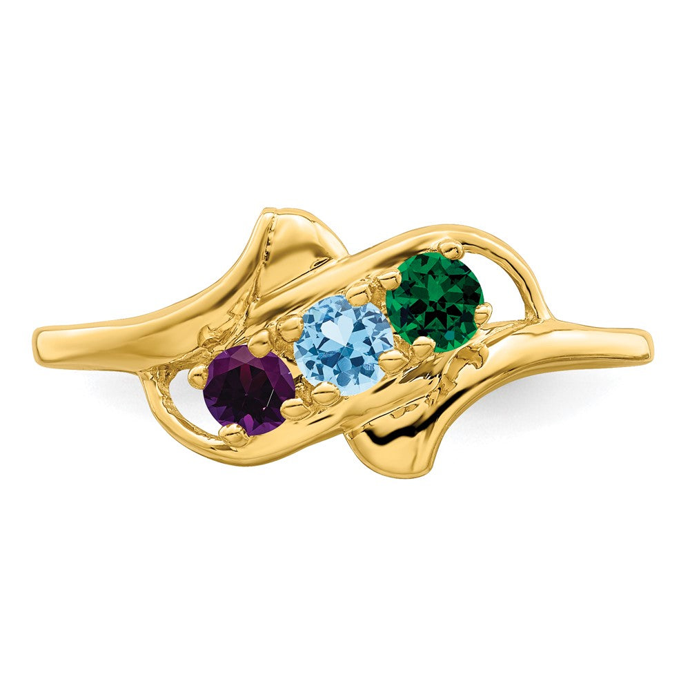 14k Synthetic Family Jewelry Ring