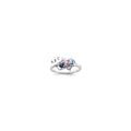 Sterling Silver Rhodium-plated Genuine 3 Stone Mother's Ring