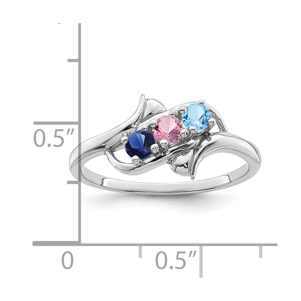 Sterling Silver Rhodium-plated Family Jewelry Mounting