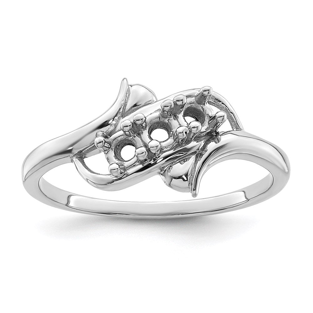 Sterling Silver Rhodium-plated Family Jewelry Mounting
