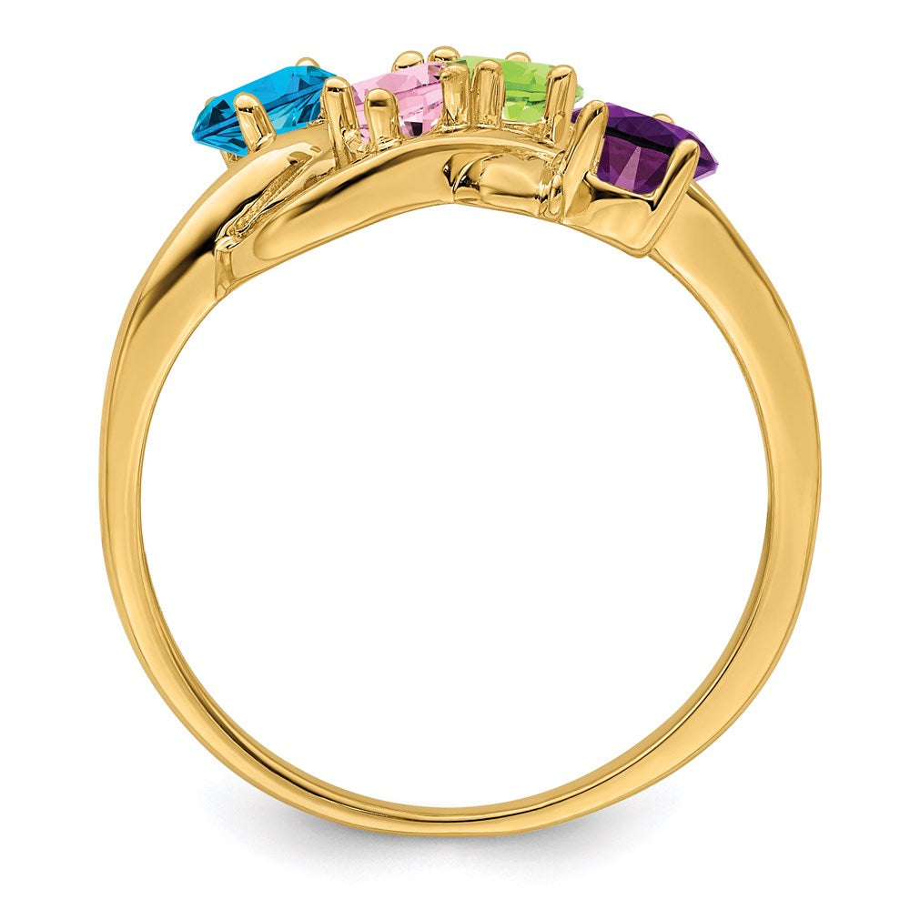 14k Synthetic Family Jewelry Ring