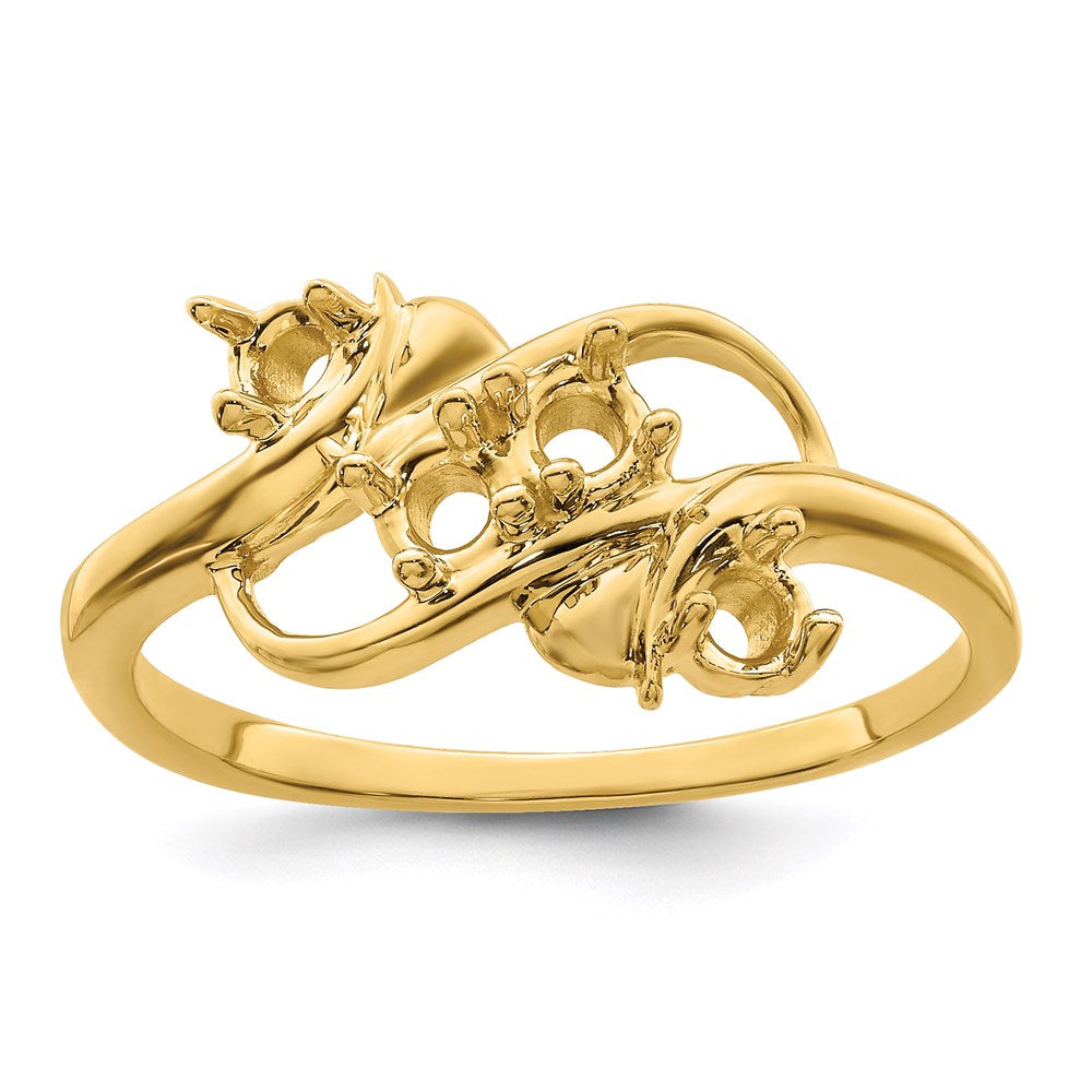 14k Genuine 4 Stone Mother's Ring