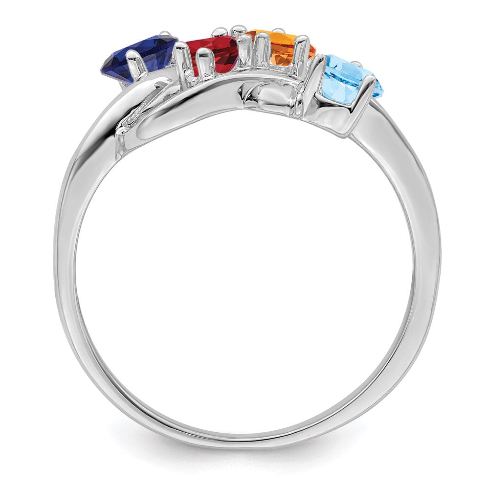 Sterling Silver Rhodium-plated Family Jewelry Mounting