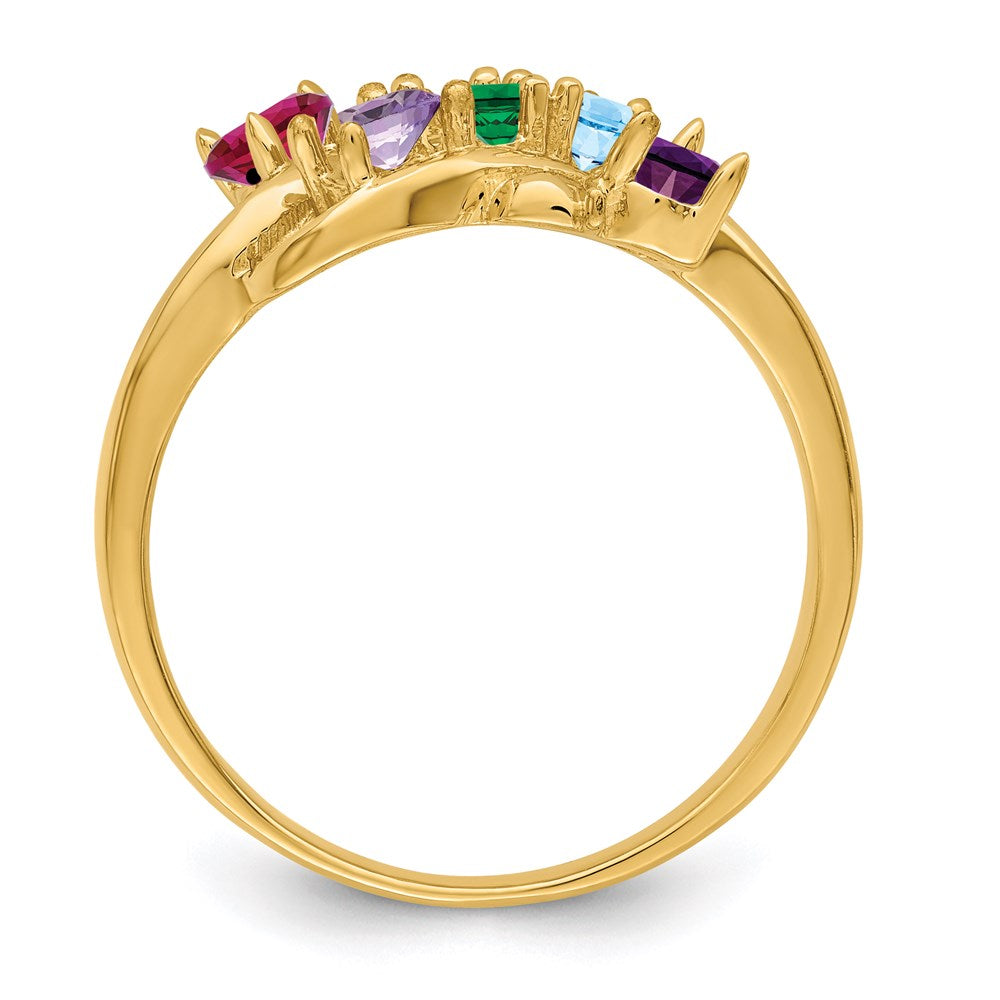14k Synthetic Family Jewelry Ring