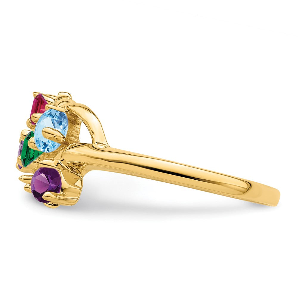 14k Synthetic Family Jewelry Ring