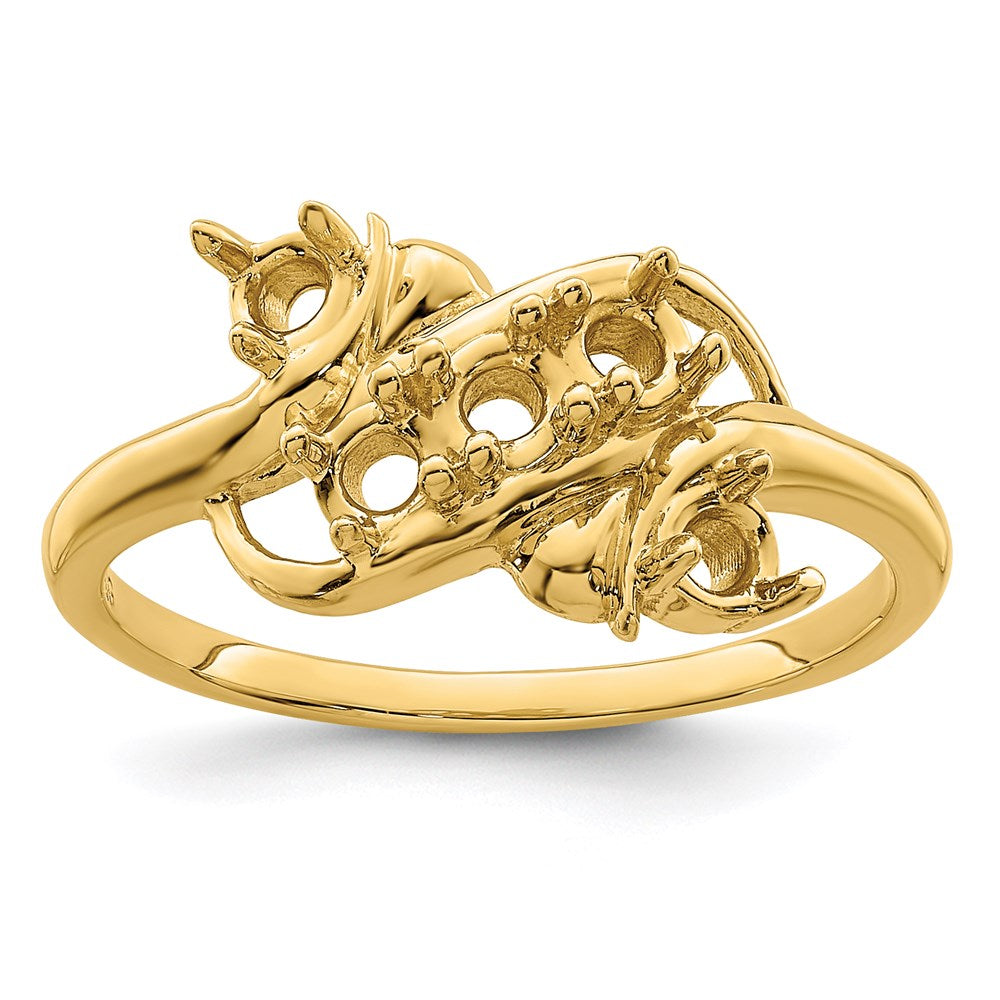 14k Synthetic Family Jewelry Ring