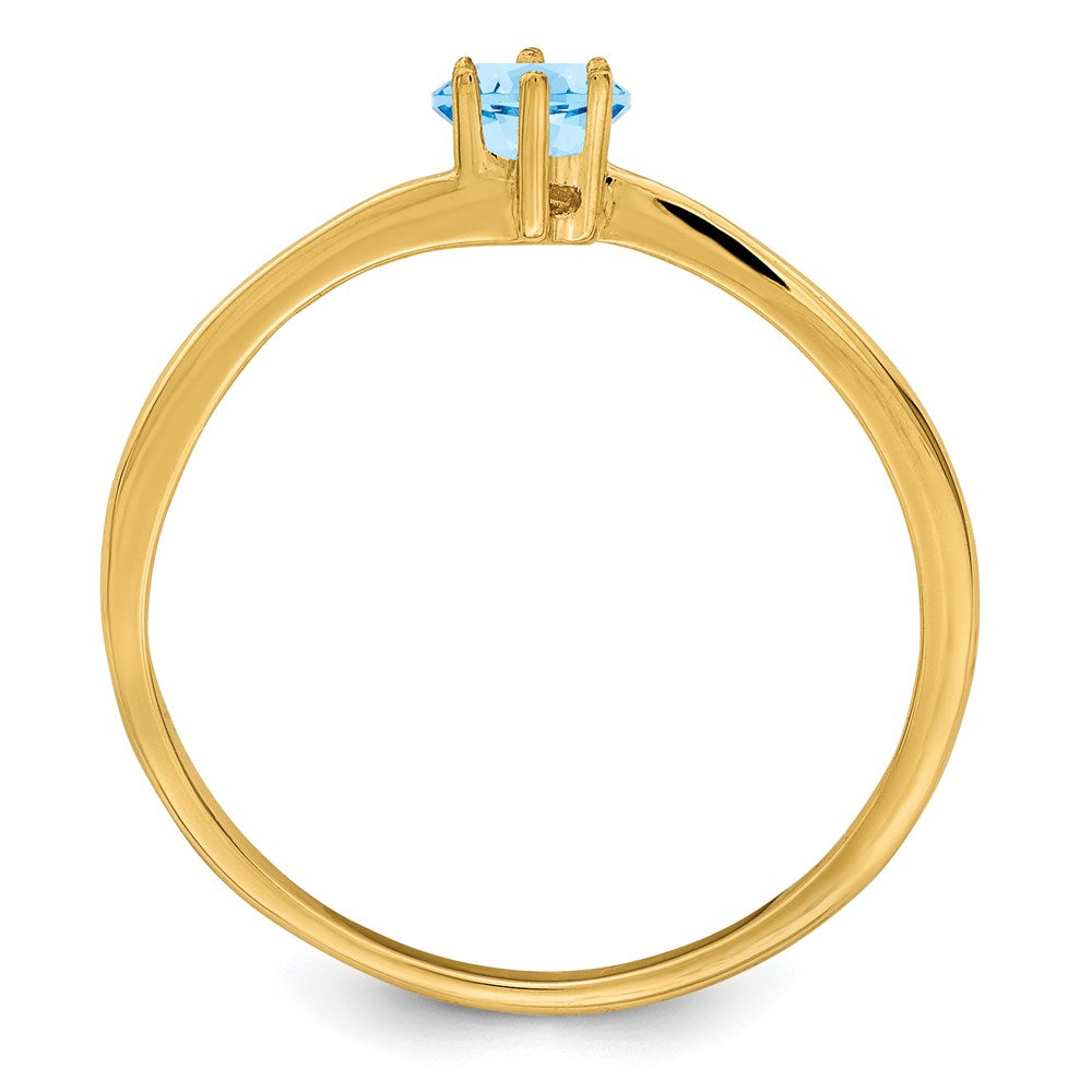 14k Polished 1-Stone Mothers Ring Mounting