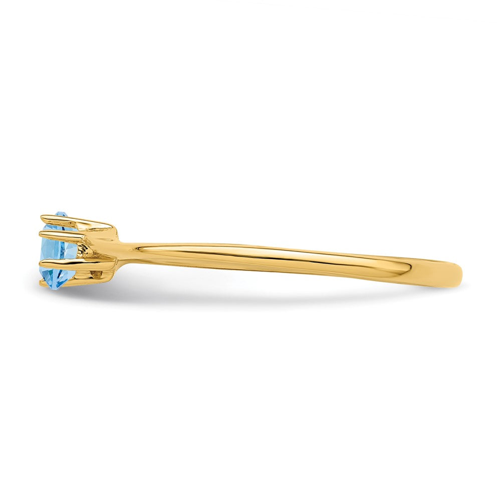 14k Polished 1-Stone Mothers Ring Mounting