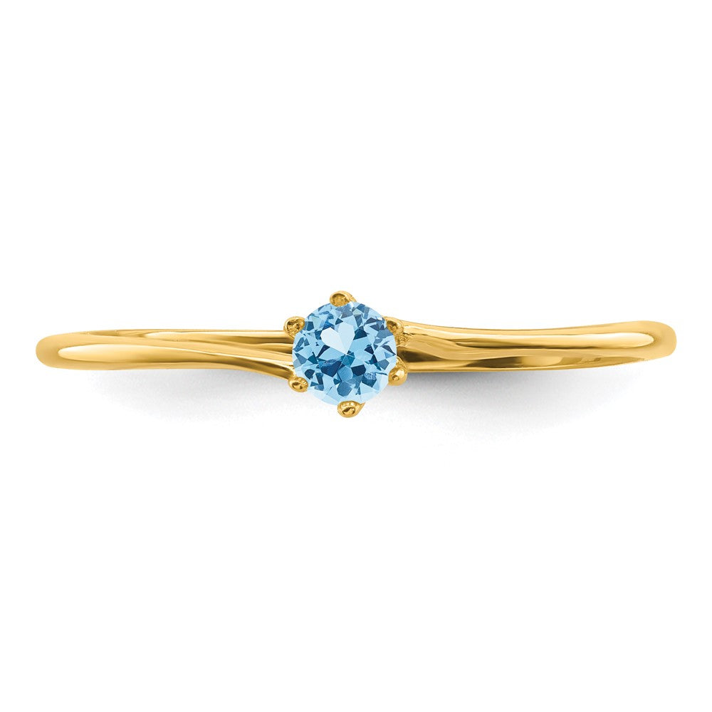 14k Polished 1-Stone Mothers Ring Mounting