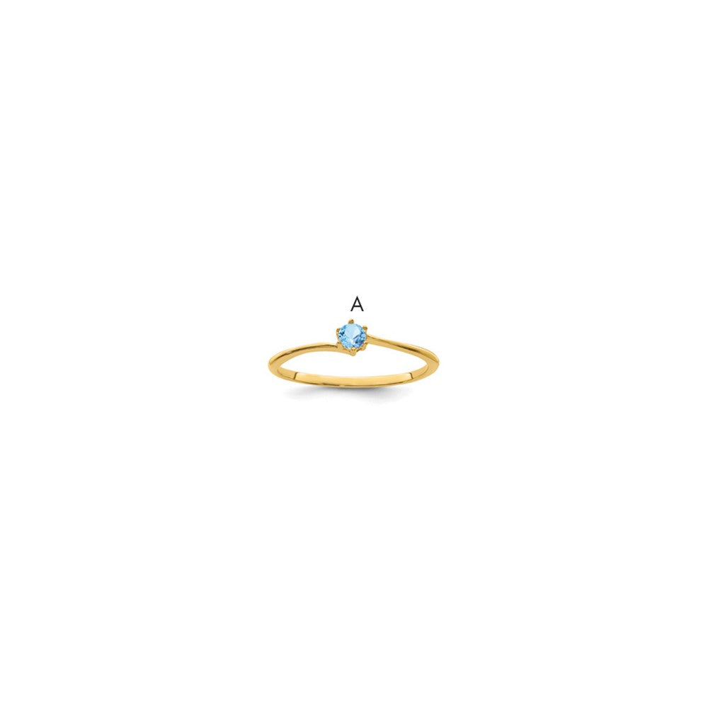 14k Polished 1-Stone Mothers Ring Mounting