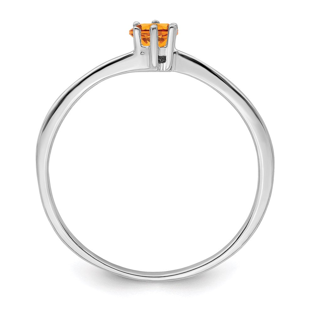 14k White Gold 3mm Synthetic Family Jewelry Ring