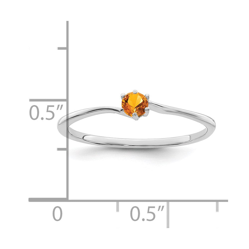 14k White Gold 3mm Synthetic Family Jewelry Ring
